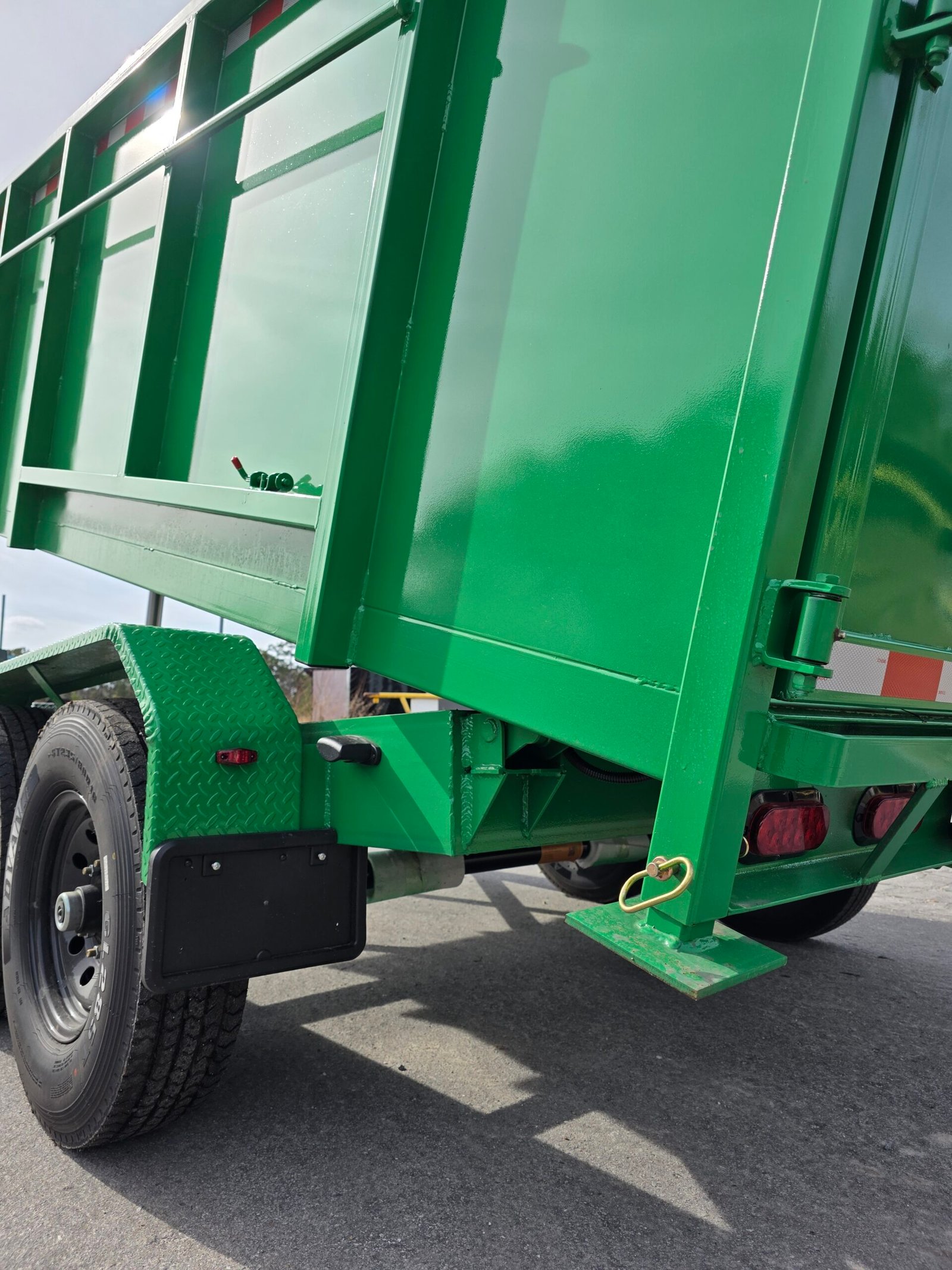 7x14 Lime Green Dump Trailer - Image 6