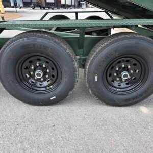 7x14 Army Green Dump Trailer - Image 2