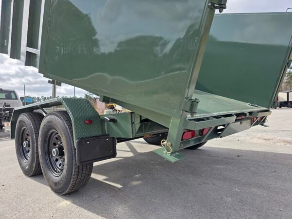 7x14 Army Green Dump Trailer