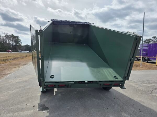 7x14 Army Green Dump Trailer