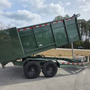 7x14 Army Green Dump Trailer - Image 5
