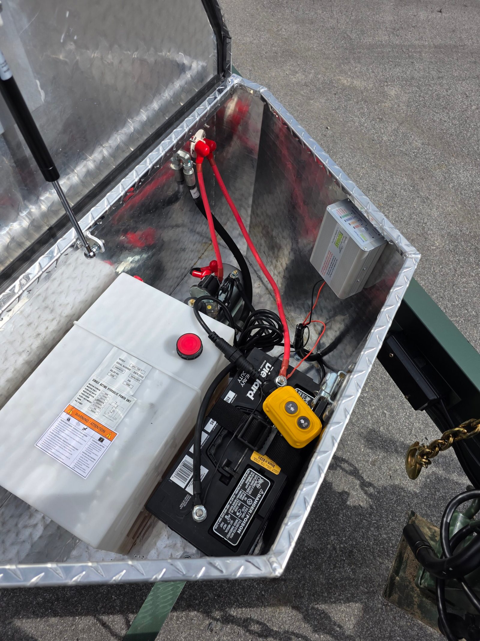 7x14 Army Green Dump Trailer - Image 7