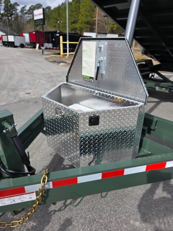 7x14 Army Green Dump Trailer