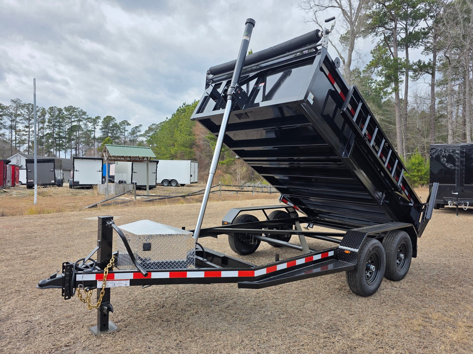 6x12 Black Dump Trailer - Image 1