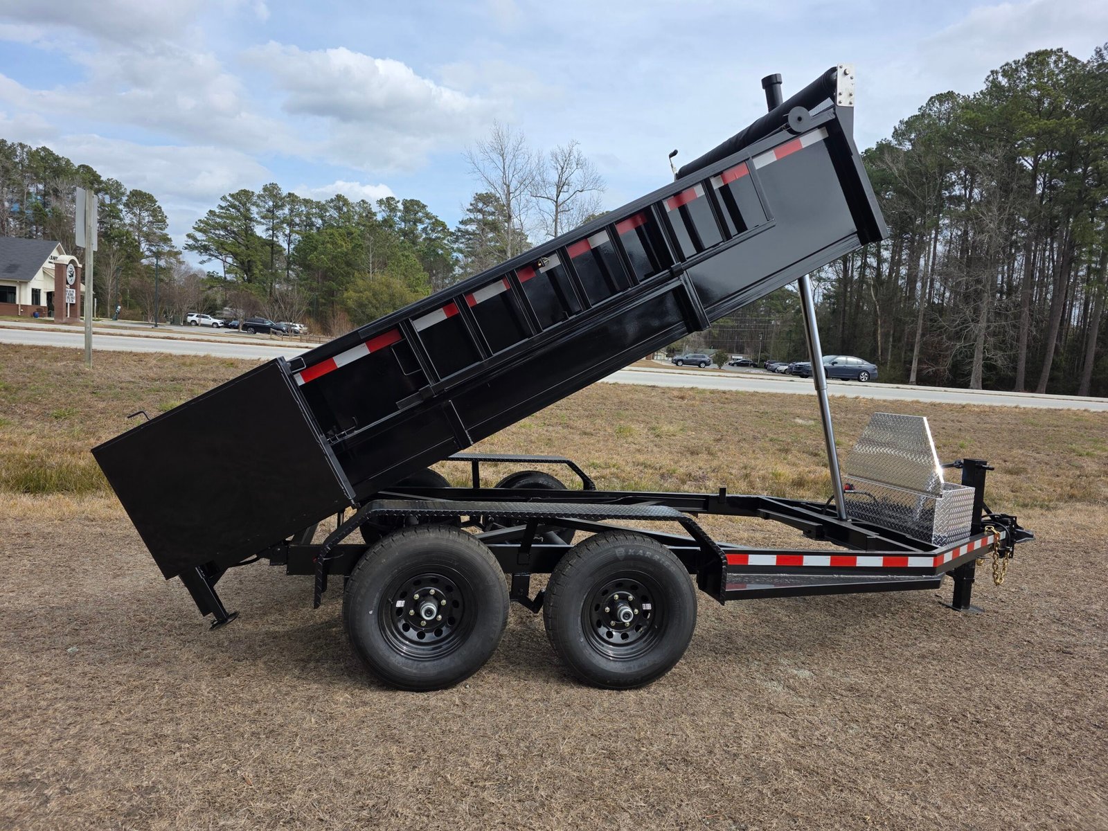 6x12 Black Dump Trailer - Image 4