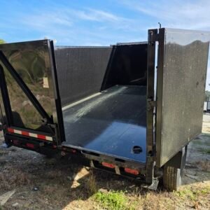 7×14 Dump Trailer – Black | 12K Telescopic Lift | 4’ Walls | Heavy Duty 7000 lb Axles - Image 3