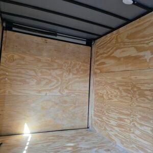 7×12 Cargo Trailer for Sale – Black | 7' Interior | 3500 lb Axles | Rear Ramp w/ Flap | D-Rings | Side Door - Image 4