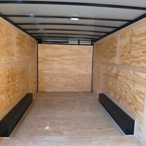 8.5×20 Enclosed Car Hauler for Sale – Black | 7' Interior | Spring Assist Ramp | Extended Tongue - Image 2