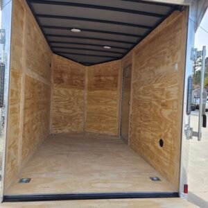 6×10 Cargo Trailer for Sale – White | 6'9" Interior | 3500 lb Axles | Rear Ramp w/ Flap | D-Rings - Image 3
