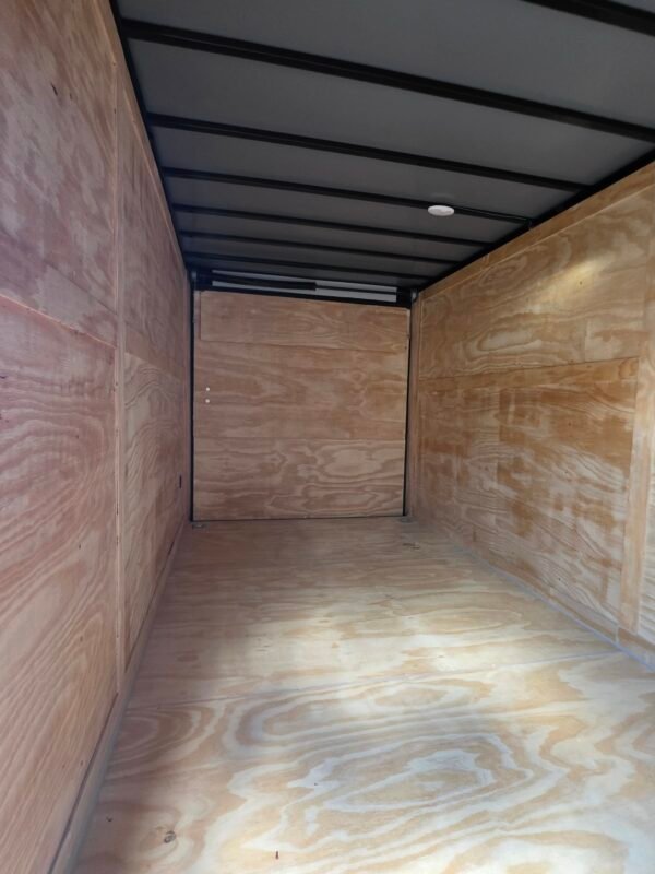 7×16 Enclosed Cargo Trailer for Sale – Black | 7' Interior | Ramp Door | Pro Series & Blackout Package
