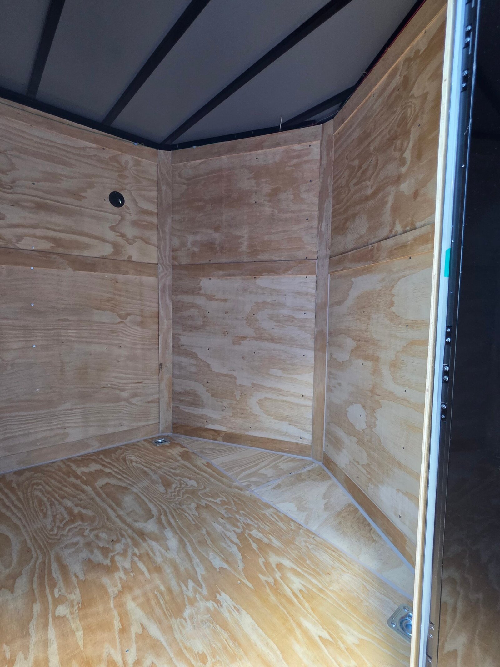 7×16 Enclosed Cargo Trailer for Sale – Black | 7