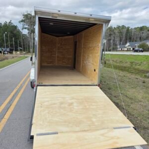 Enclosed 7×16 Cargo Trailer - Black | 7' Interior | Rear Ramp | 3500 lb Axles - Image 5