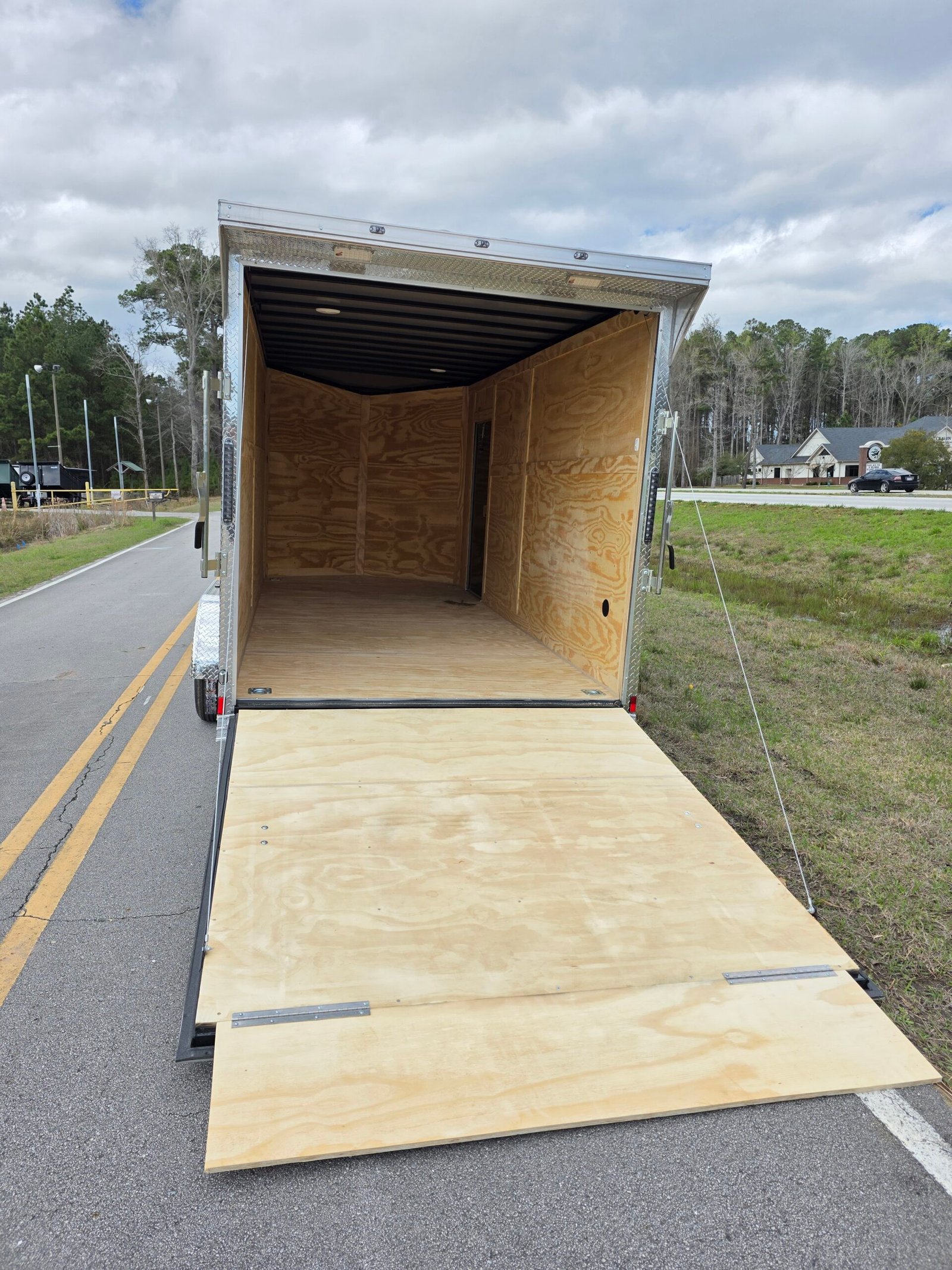 Enclosed 7×16 Cargo Trailer - Black | 7