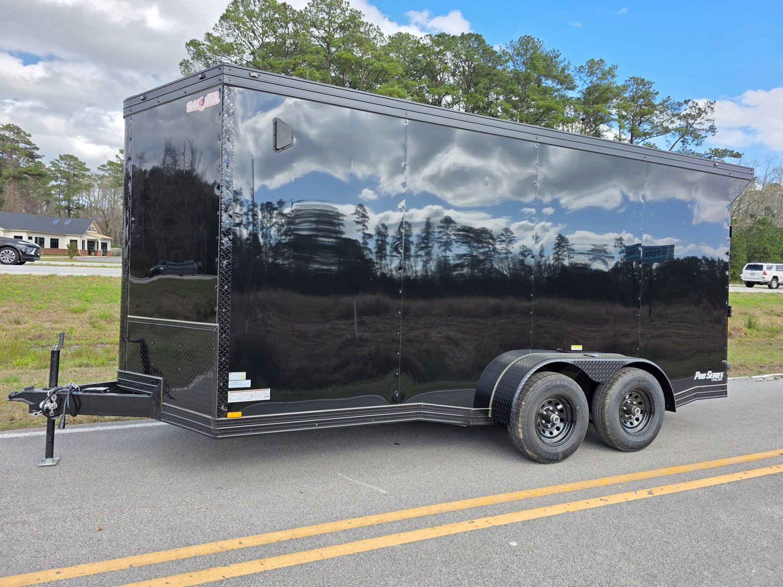 7×16 Cargo Trailer for Sale – Black | 7