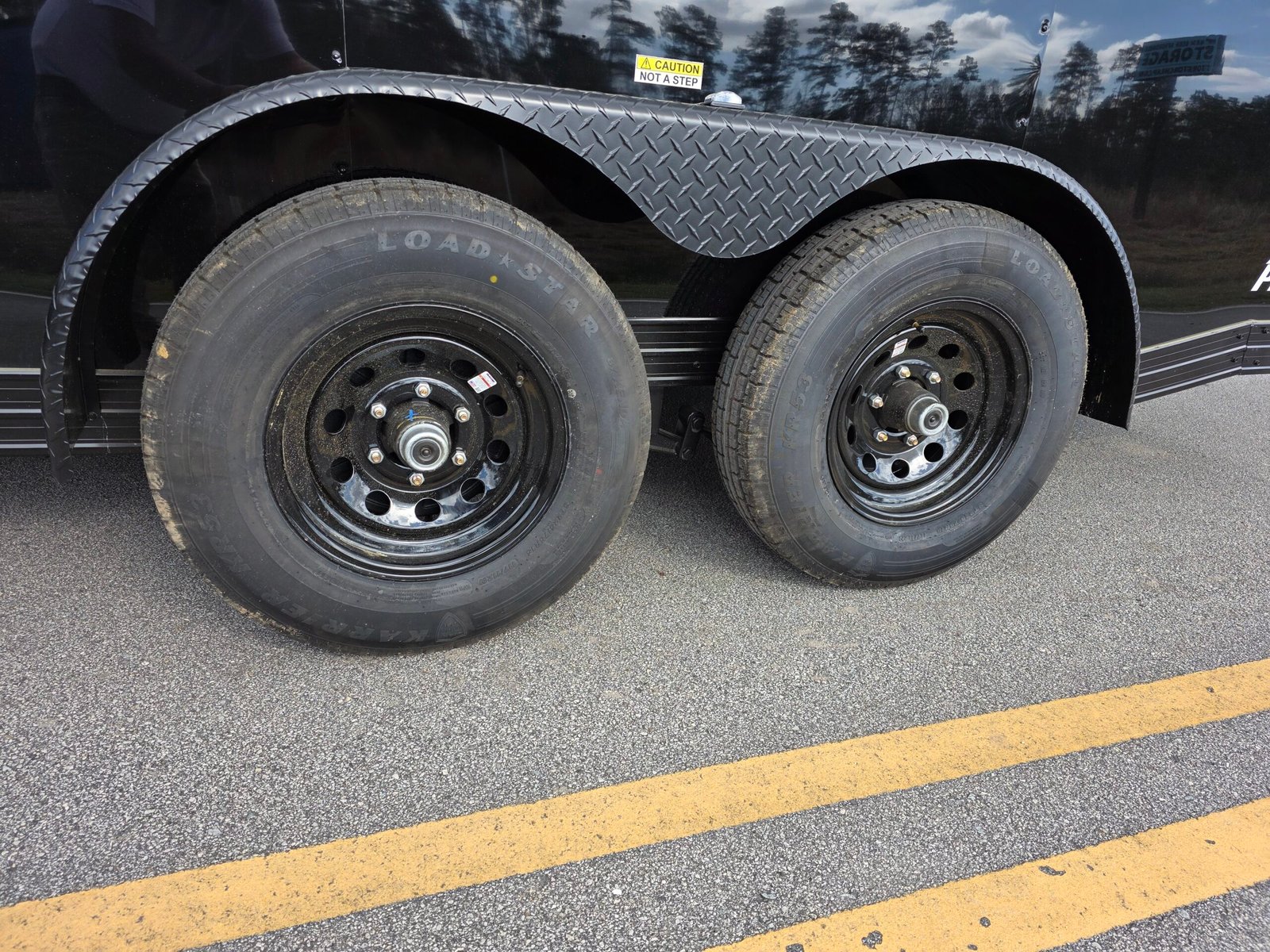 7×16 Cargo Trailer for Sale – Black | 7