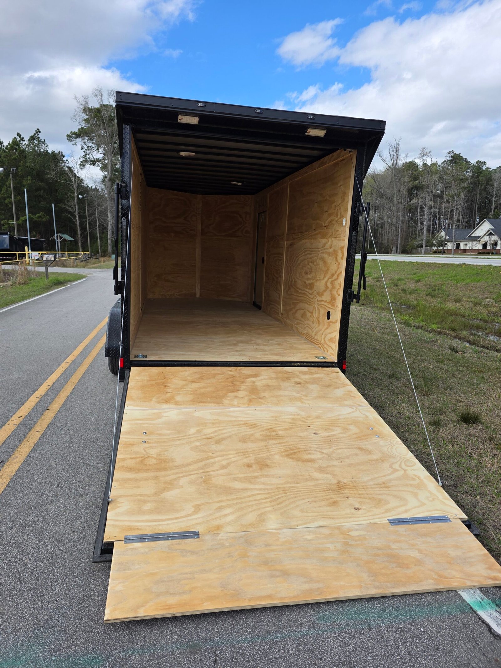 7×16 Cargo Trailer for Sale – Black | 7