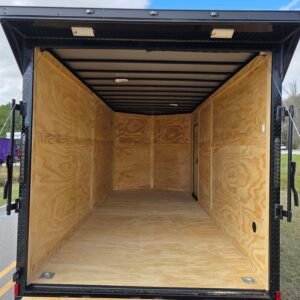 7×16 Cargo Trailer for Sale – Black | 7' Interior | Heavy Duty 5200 lb Axles | Rear Ramp w/ Wing Lights - Image 7