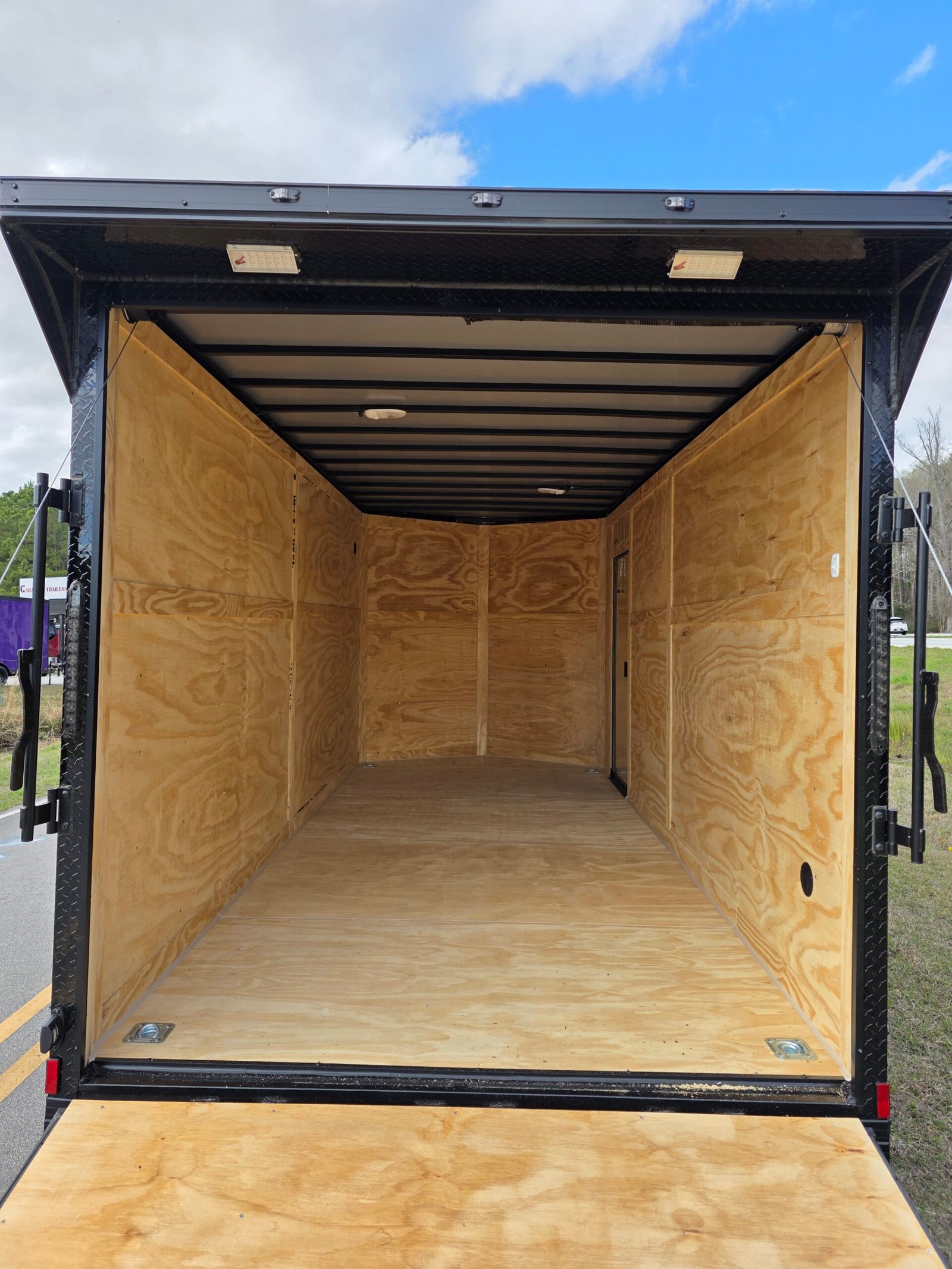 7×16 Cargo Trailer for Sale – Black | 7