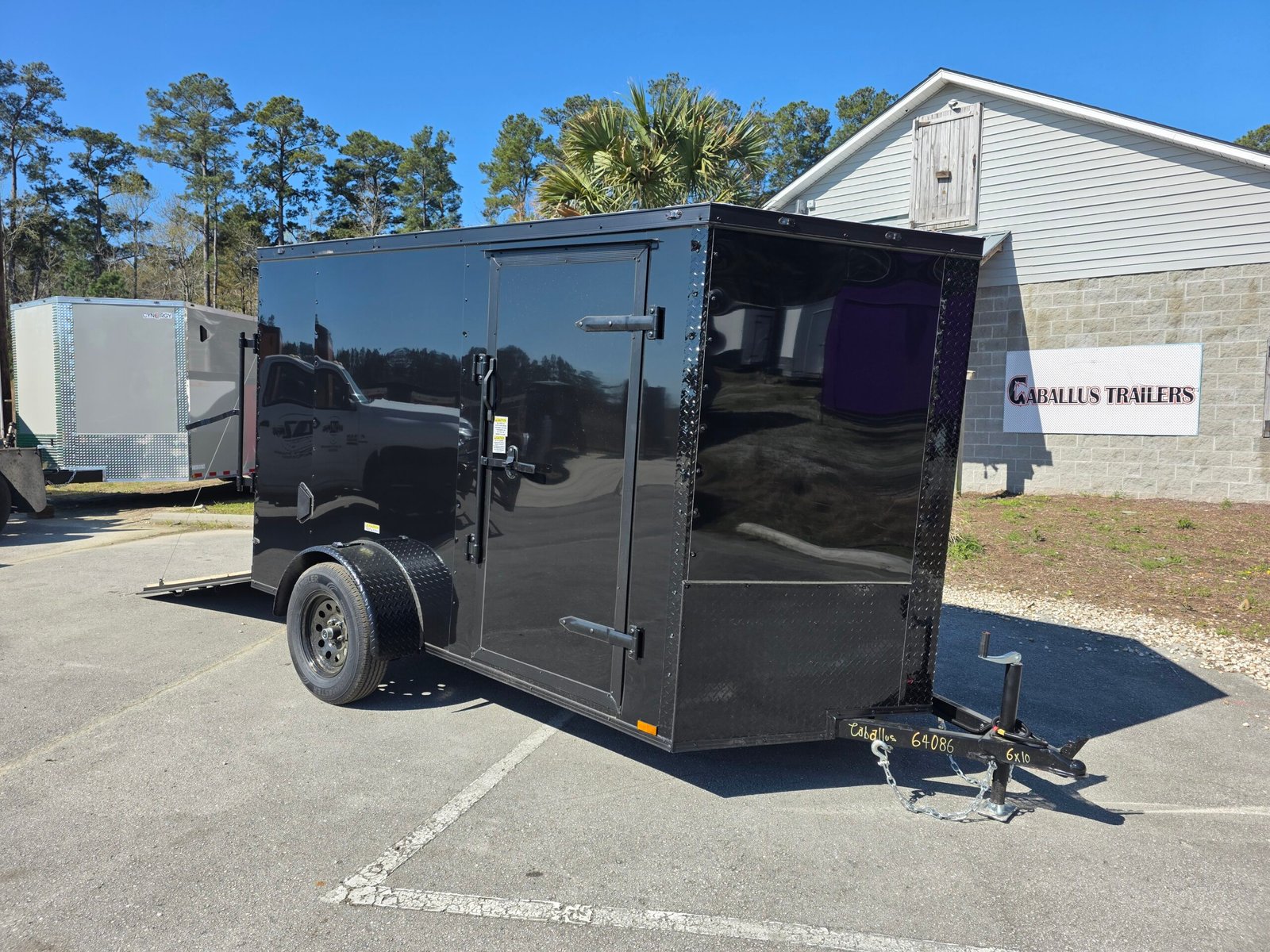 ENCLOSED 6x10 Black Cargo Trailer - Image 1