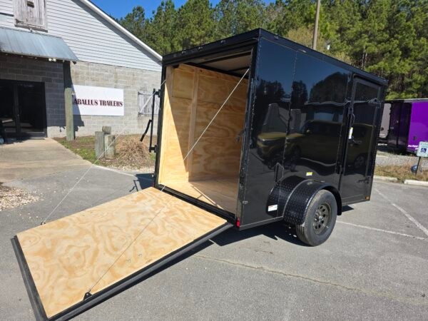 ENCLOSED 6x10 Black Cargo Trailer