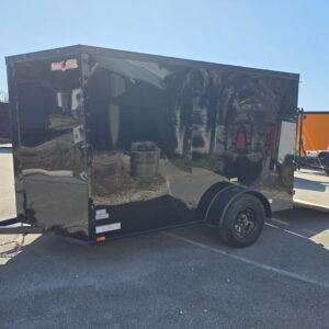 ENCLOSED 6x10 Black Cargo Trailer - Image 2