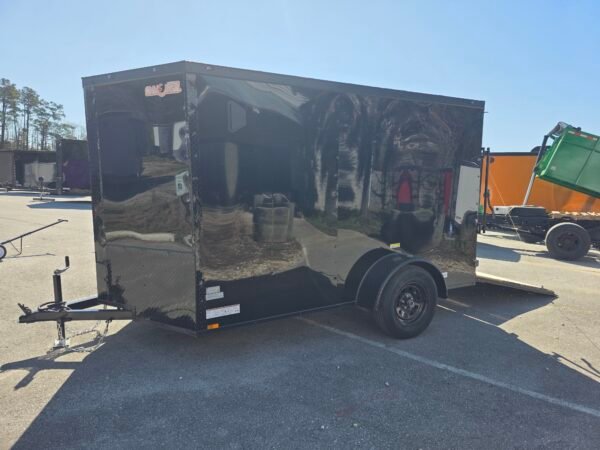 ENCLOSED 6x10 Black Cargo Trailer