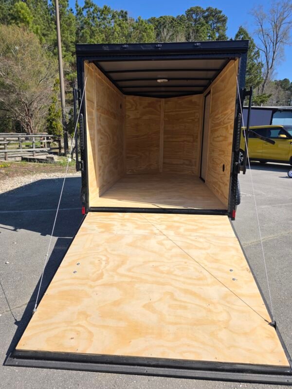 ENCLOSED 6x10 Black Cargo Trailer