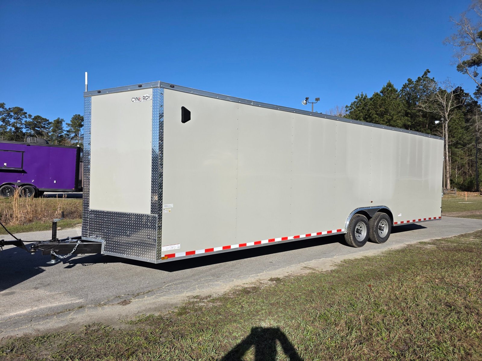 8.5×28 Enclosed Car Hauler for Sale – Dove Gray | 7