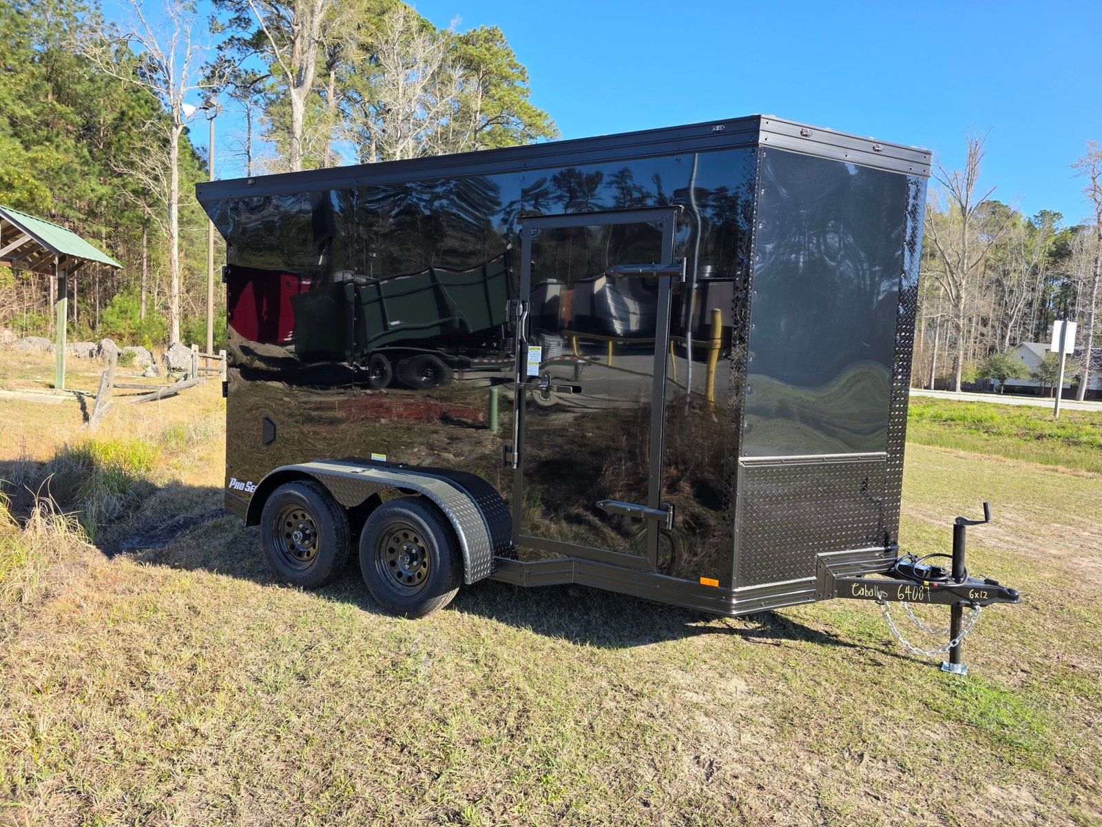 6×12 Enclosed Cargo Trailer – Black | 7