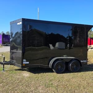 6×12 Enclosed Cargo Trailer – Black | 7' Interior | Ramp Door | Pro Series & Blackout - Image 2
