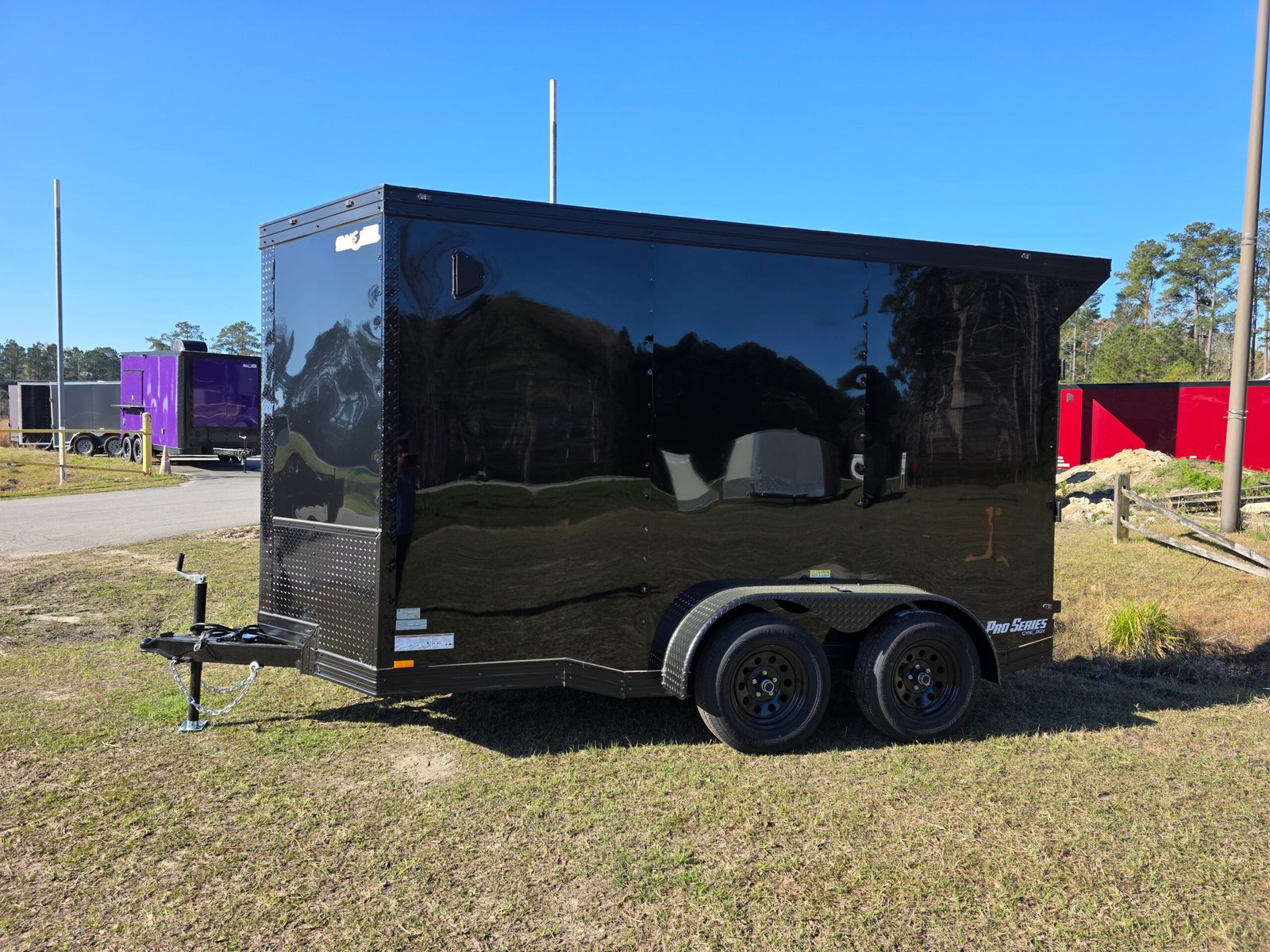 6×12 Enclosed Cargo Trailer – Black | 7