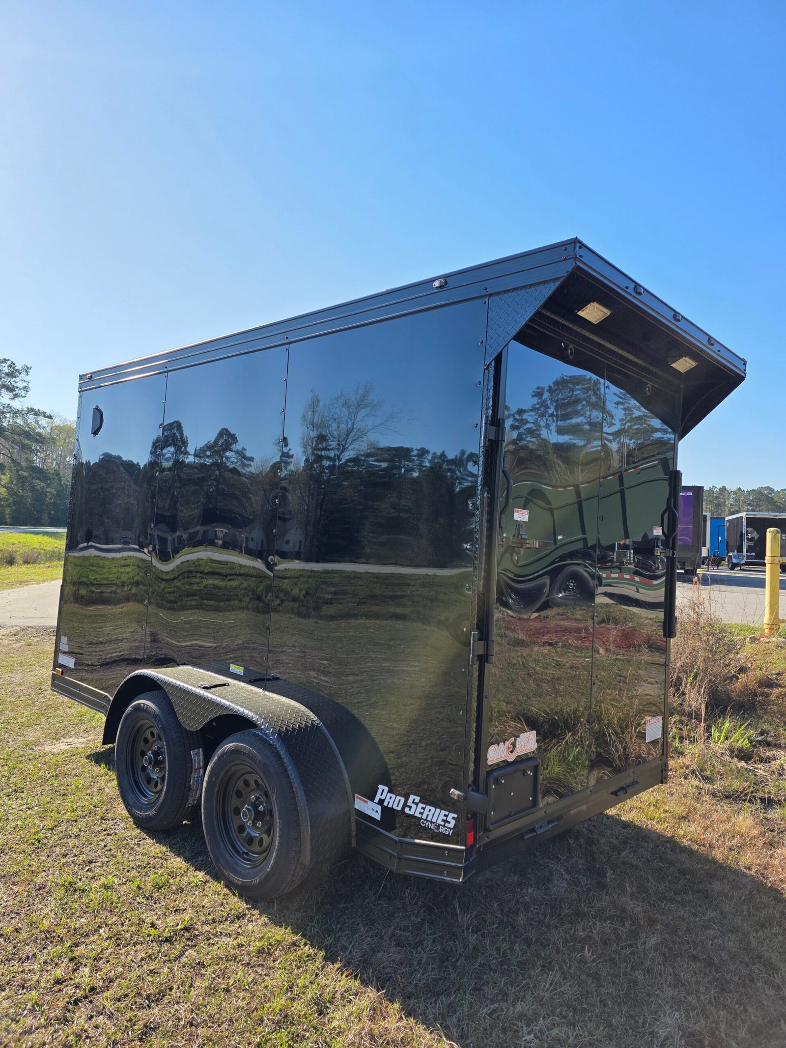 6×12 Enclosed Cargo Trailer – Black | 7