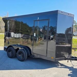 6×12 Enclosed Cargo Trailer – Black | 7' Interior | Ramp Door | Pro Series & Blackout Package