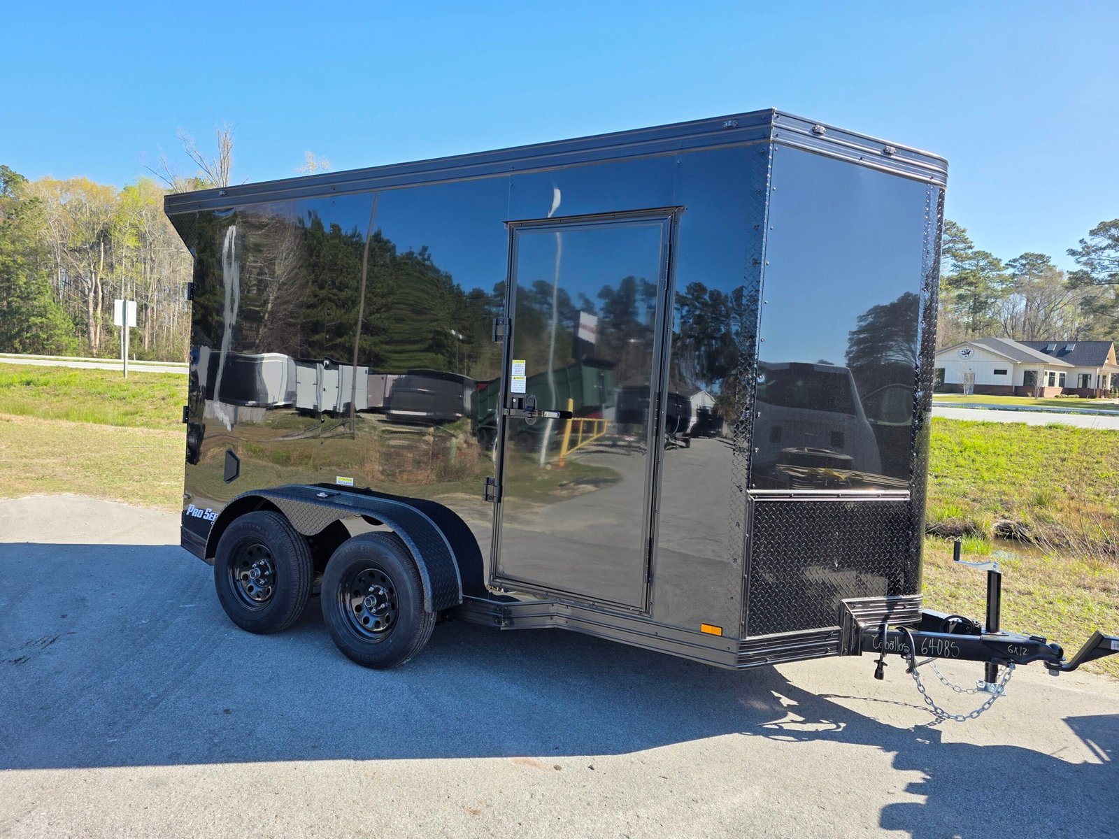 6×12 Enclosed Cargo Trailer – Black | 7