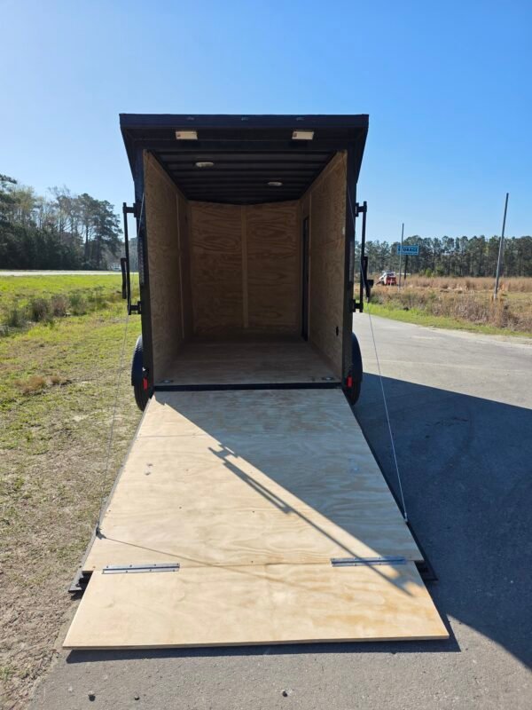 6×12 Enclosed Cargo Trailer – Black | 7' Interior | Ramp Door | Pro Series & Blackout Package
