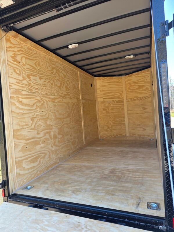 6×12 Enclosed Cargo Trailer – Black | 7' Interior | Ramp Door | Pro Series & Blackout Package