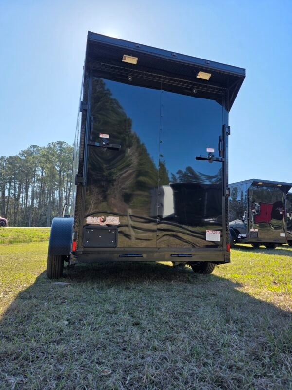 6×12 Enclosed Cargo Trailer – Black | 7' Interior | Ramp Door | Pro Series & Blackout