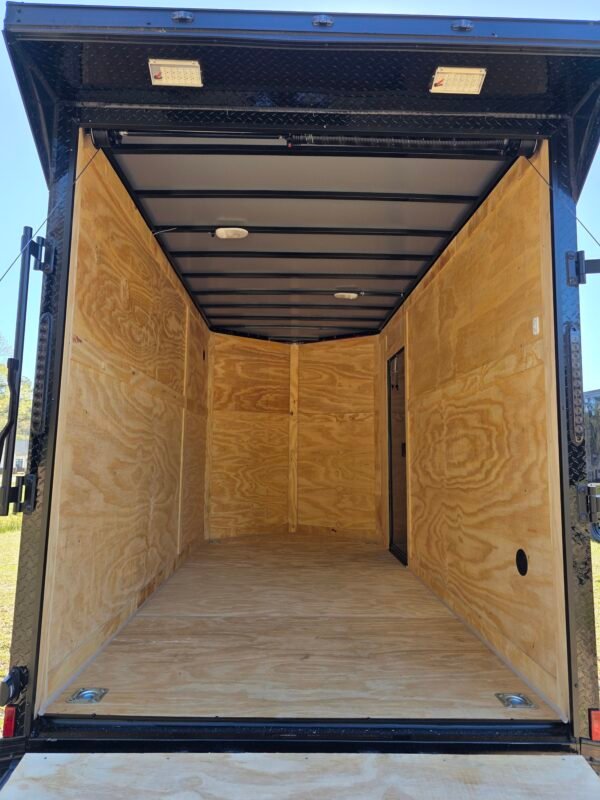 6×12 Enclosed Cargo Trailer – Black | 7' Interior | Ramp Door | Pro Series & Blackout
