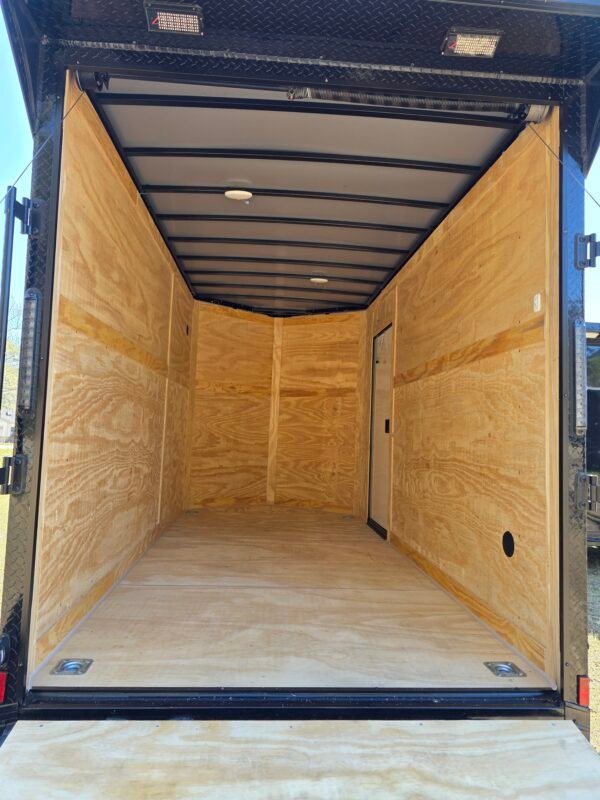 6×12 Enclosed Cargo Trailer – Sand | Ramp Door | 7' Interior | Pro Series & Blackout Package