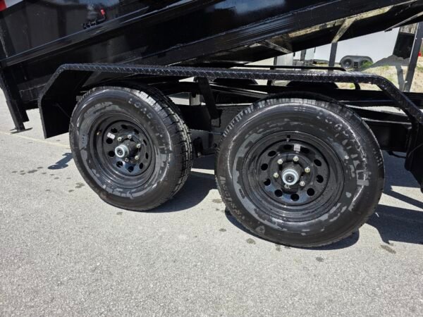 6×12 Dump Trailer for Sale – Black | 2' Sides | Telescopic Hoist | Double Rear Doors