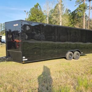 8.5×24 Enclosed Car Hauler for Sale – Black | 7' Interior | Rear Ramp w/ Spring Assist - Image 2