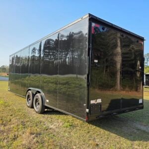 8.5×24 Enclosed Car Hauler for Sale – Black | 7' Interior | Rear Ramp w/ Spring Assist - Image 3