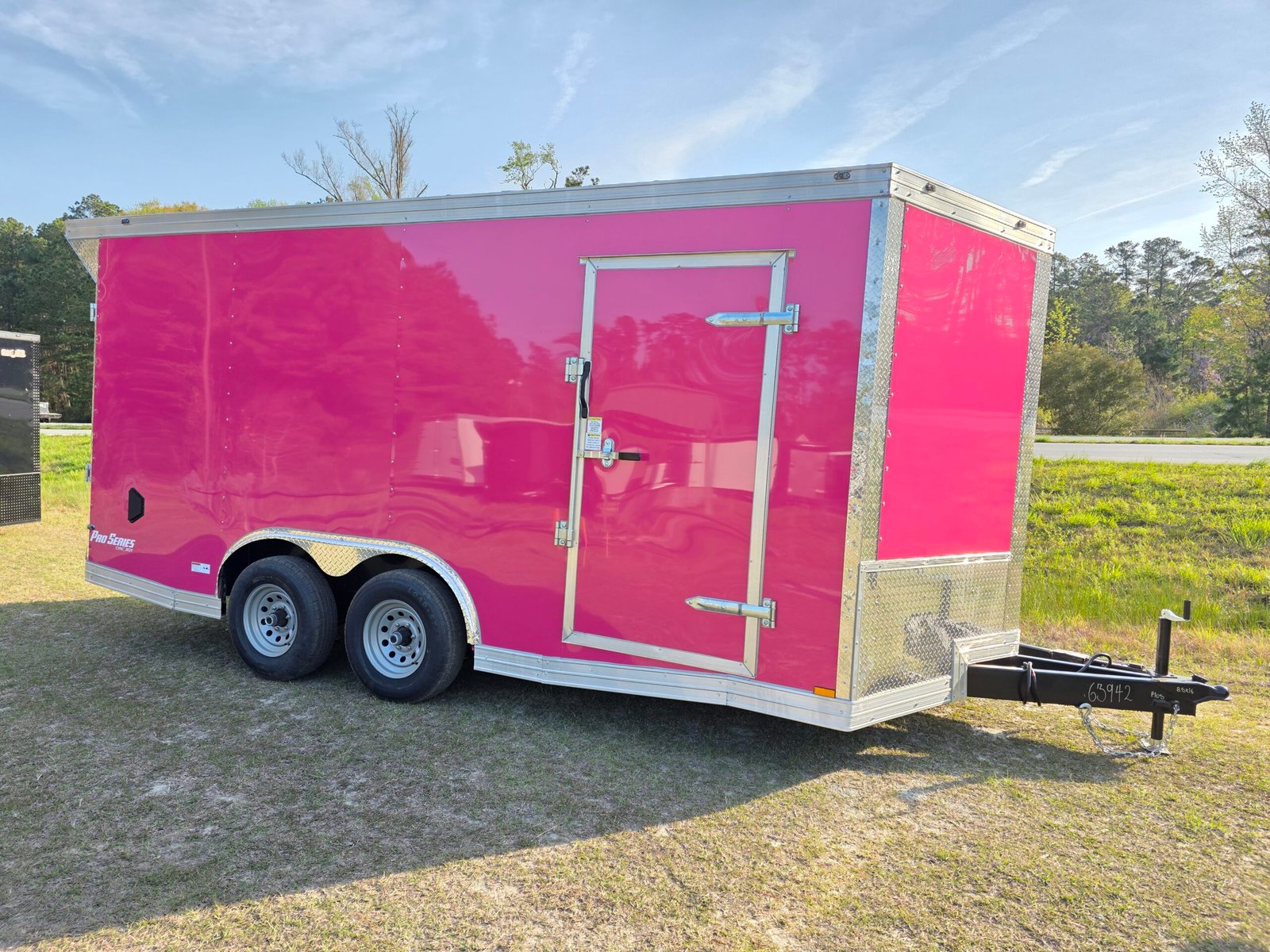 8.5×16 Enclosed Car Hauler for Sale – Pink | 6