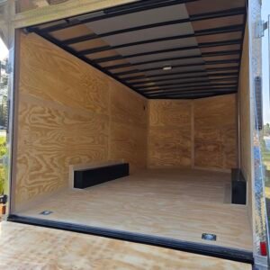8.5×16 Enclosed Car Hauler for Sale – Pink | 6'6" Interior | Spring Assist Ramp | Side Door - Image 4