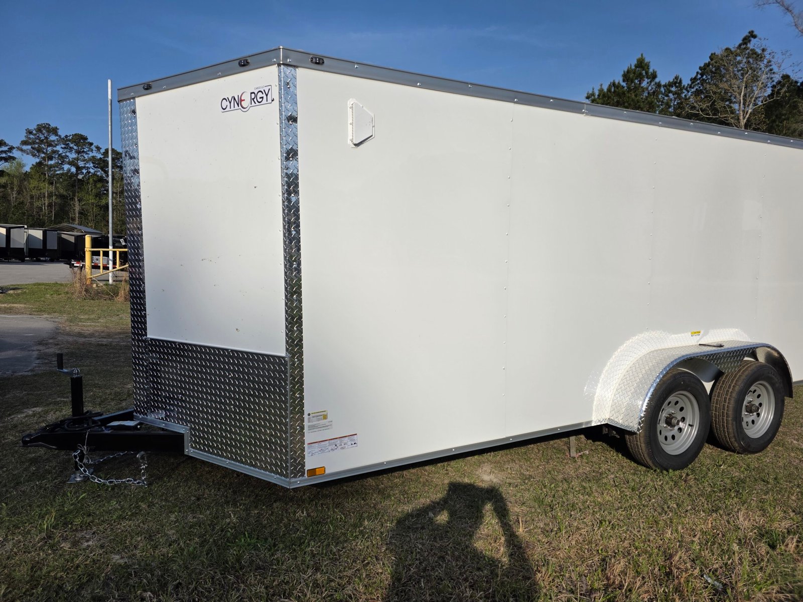 7×16 Enclosed Cargo Trailer for Sale – White | 6