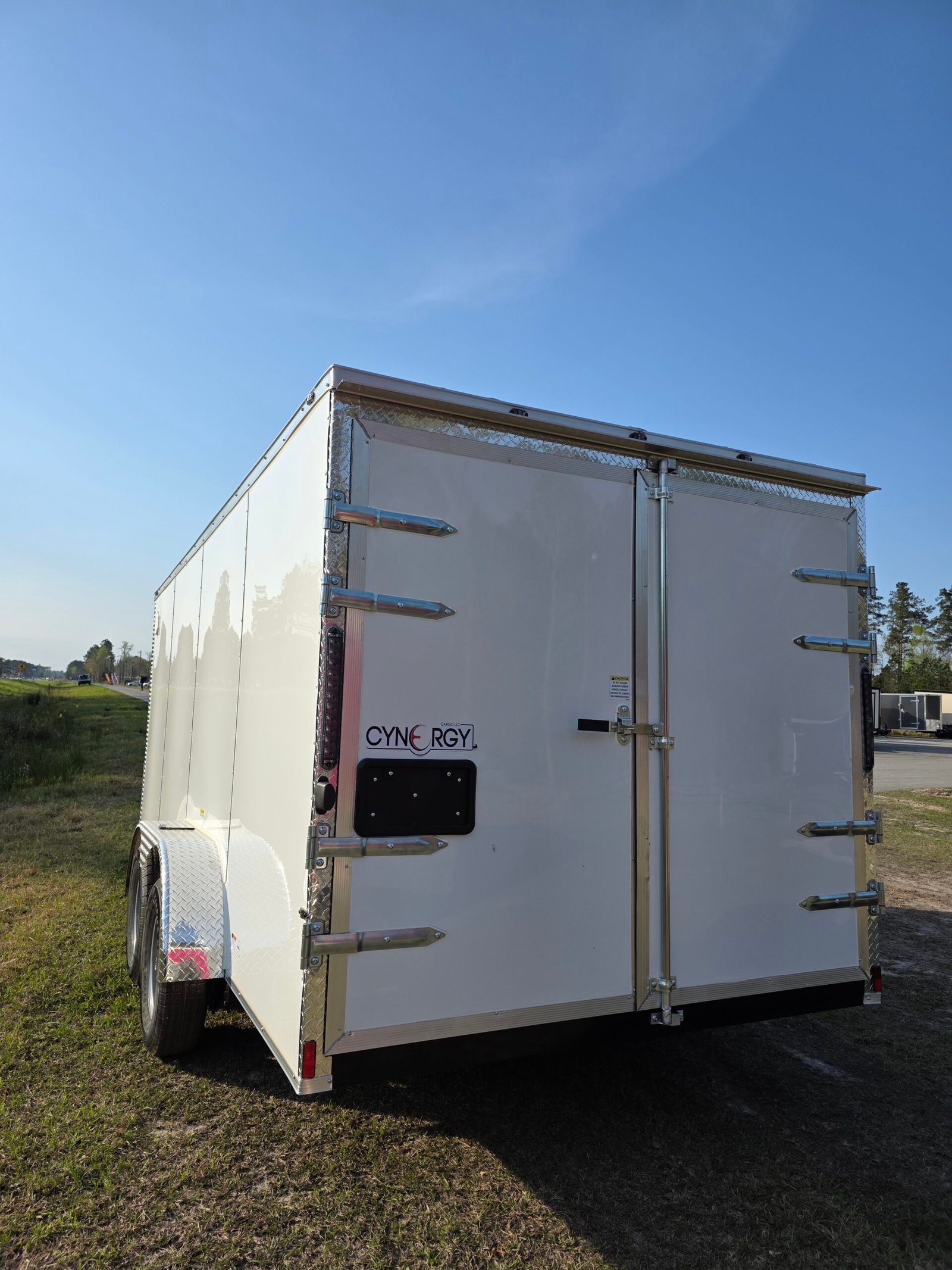 7×16 Enclosed Cargo Trailer for Sale – White | 6