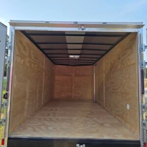 7×16 Enclosed Cargo Trailer for Sale – White | 6' Interior | Double Doors | 3500 lb Axles - Image 4