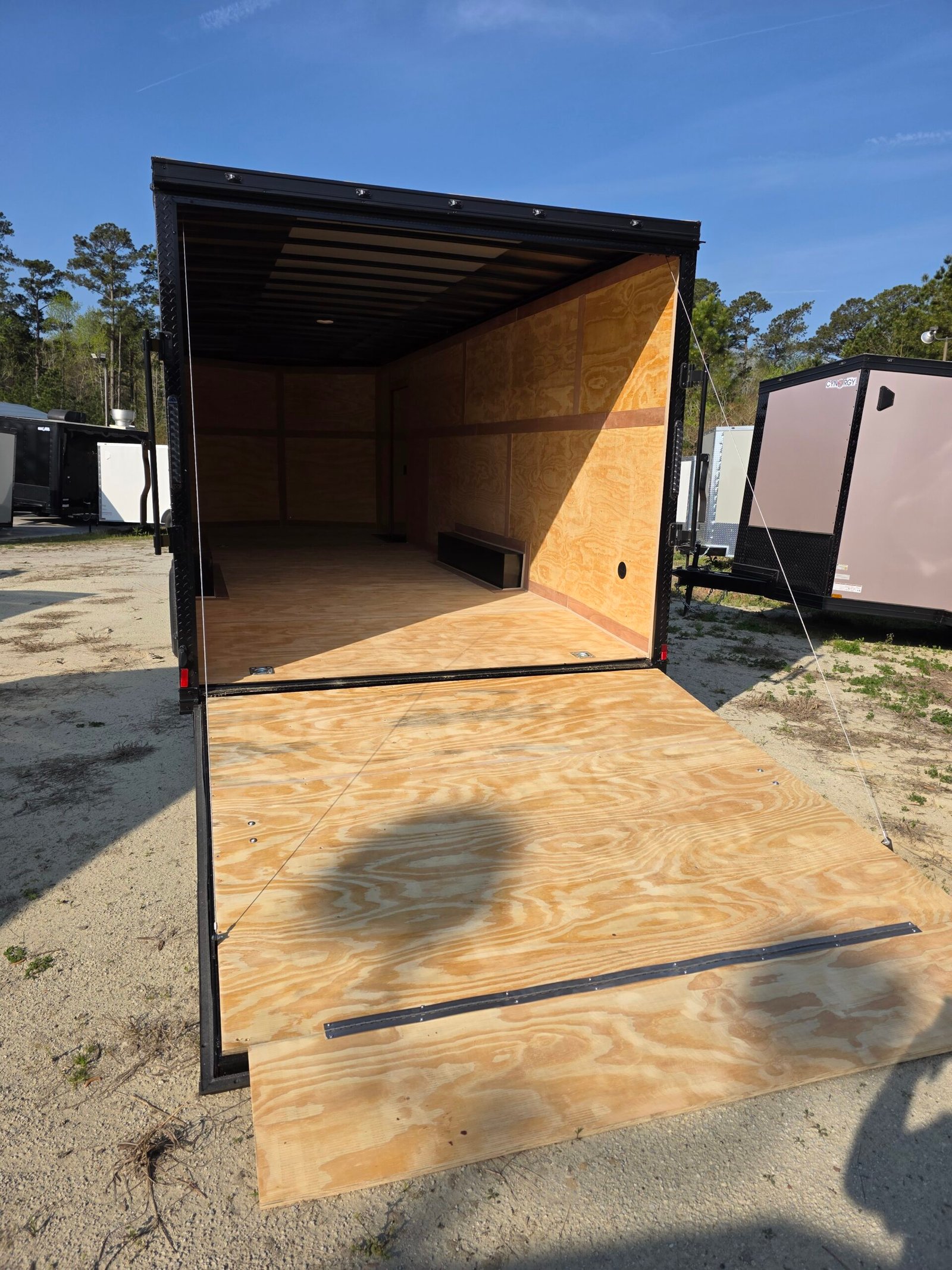8.5×24 Enclosed Car Hauler for Sale – Charcoal Gray | 7