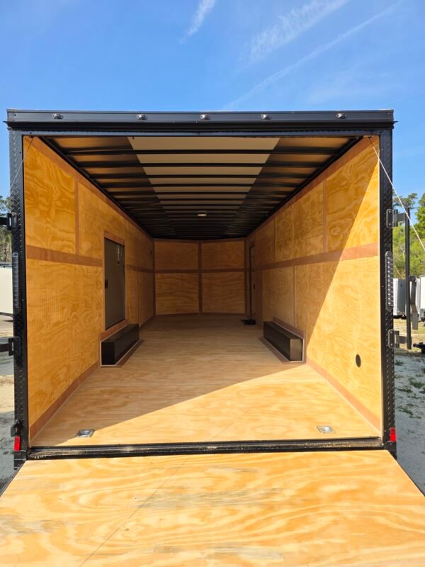 8.5×24 Enclosed Car Hauler for Sale – Charcoal Gray | 7' Interior | Extended Tongue | Spring Assist Ramp