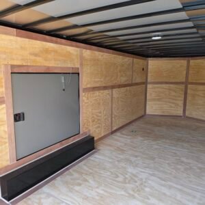 8.5×24 Enclosed Car Hauler for Sale – Charcoal Gray | 7' Interior | Extended Tongue | Spring Assist Ramp - Image 6